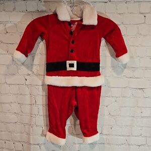 Okie Dokie baby boy Santa suit one piece